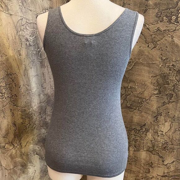 Christine V Gray Sequined Tank Top Size Medium - Picture 3 of 4